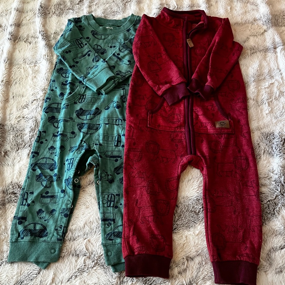 Caters 2 pack Pajama Onesies (boys) 18 month